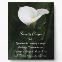 Serenity Gebet Calla Lily Floral