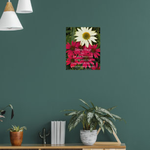 Serenity Gebet Coneflowers Blumenfotografie Poster