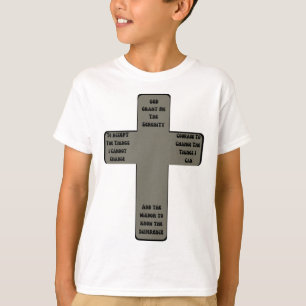 Serenity Gebet Cross Quote Boy's T-Shirt