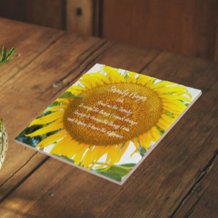 Serenity-Gebet Gelbe Sonnenblume Floral Fliese