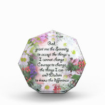 Serenity-Gebet im Blumenbouquet-Design
