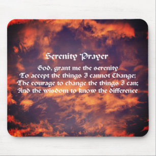 Serenity Gebet Morning Sky Inspiration Mousepad