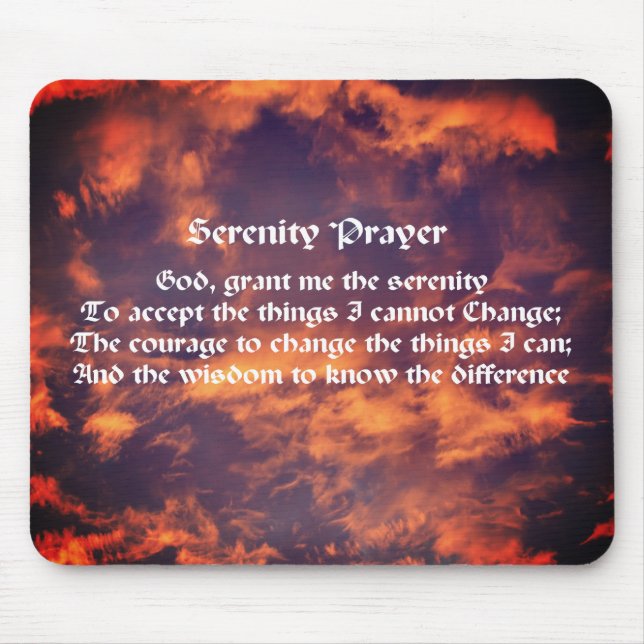 Serenity Gebet Morning Sky Inspiration Mousepad (Vorne)