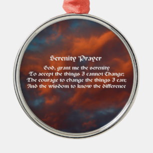 Serenity Gebet Morning Sky Inspiration Ornament