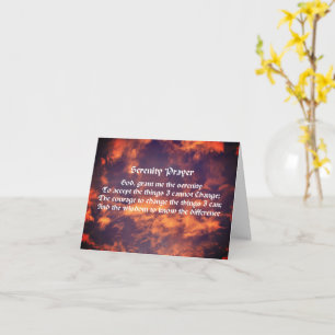 Serenity Gebet Morning Sky Note Card Karte