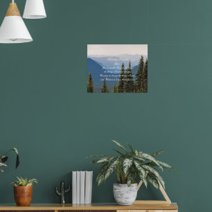 Serenity-Gebet Nebelberge Landschaft Poster