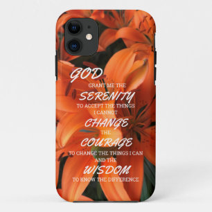 Serenity Gebet Orange Blumenfotografie Case-Mate iPhone Hülle
