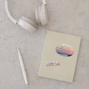 Serenity Gebet Pink Seacape Sunset Ovaler Aufkleber