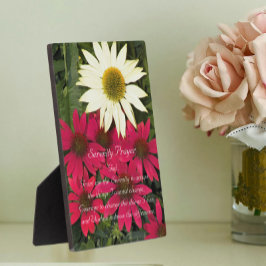 Serenity Gebet Red Coneflowers Bloral Fotoplatte