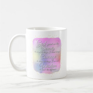 Serenity-Gebet Rosa und Gold Kaffeetasse