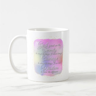 Serenity-Gebet Rosa und Gold Kaffeetasse