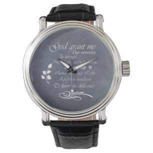 Serenity-Gebet-Uhr, Chalkboard-Design, einzigartig Armbanduhr