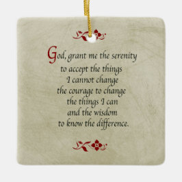 Serenity-Gebet/Vintage Art/Doppeltes versahen mit Keramikornament