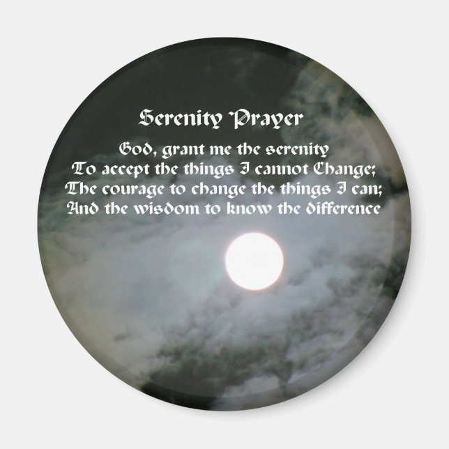 Serenity Gebet Vollmond Inspiration Magnet (Vorne)