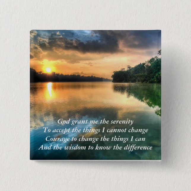 Serenity-Gebets-landschaftlicher Knopf Button (Vorderseite)