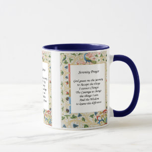 Serenity-Gebets-Pfau-Entwurfs-motivierend Tasse