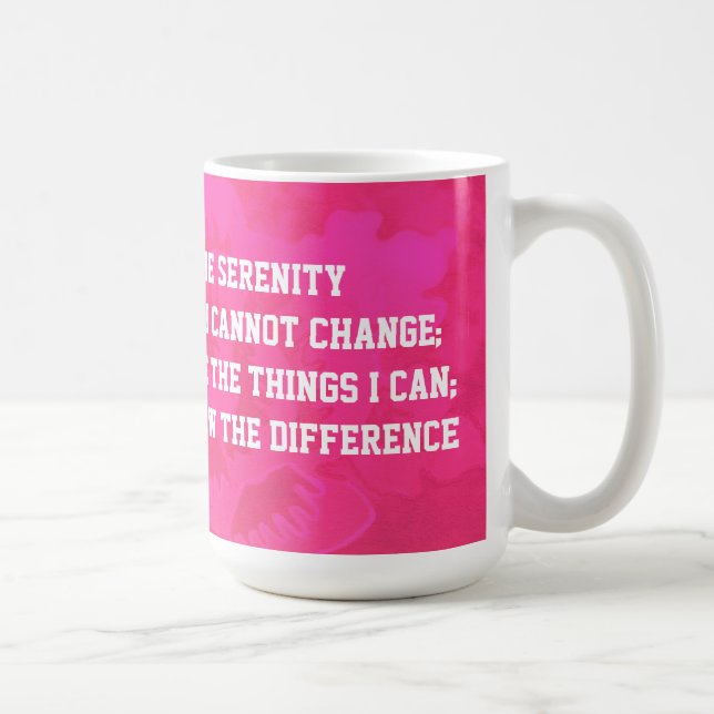 Serenity-Gebets-Rosen-Rosa-Tasse Kaffeetasse (Rechts)