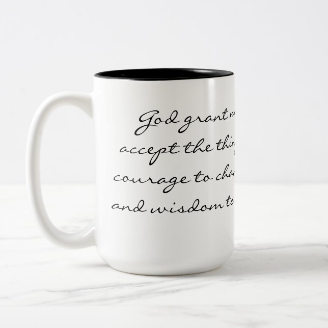 Serenity-Gebets-Tasse Zweifarbige Tasse (Links)