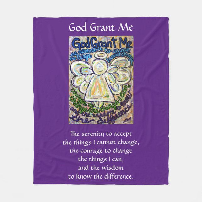 Serenity Gedicht Angel Custom Fleece Blanket (Vorderseite)