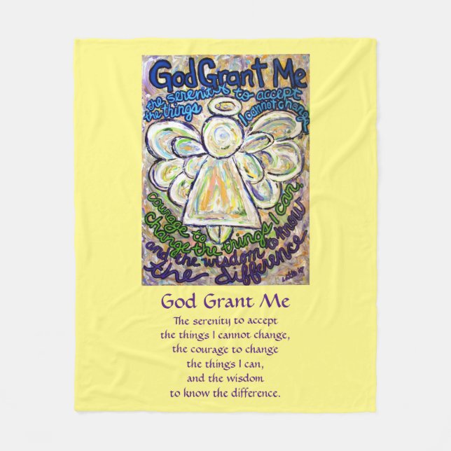 Serenity Gedicht Angel Custom Fleece Blanket (Vorderseite)