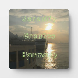 Serenity Harmony Motivierend Sun Glow Hafen Fotoplatte