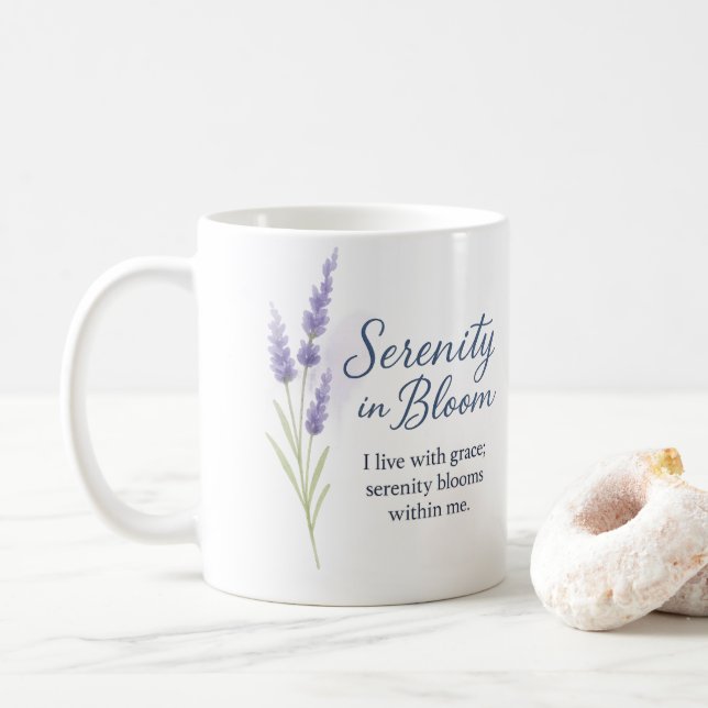 Serenity in Bloom — Tasse (Mit Donut)