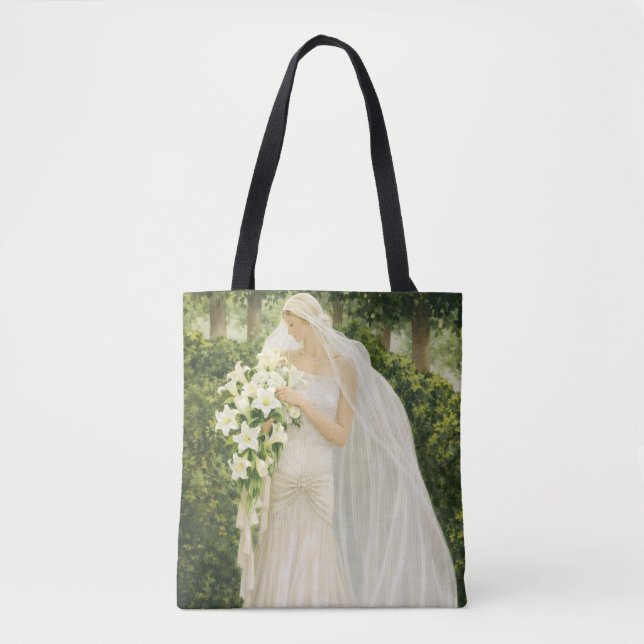 Serenity in Ivory: A Bride in a Garden Reverie (Vorderseite)