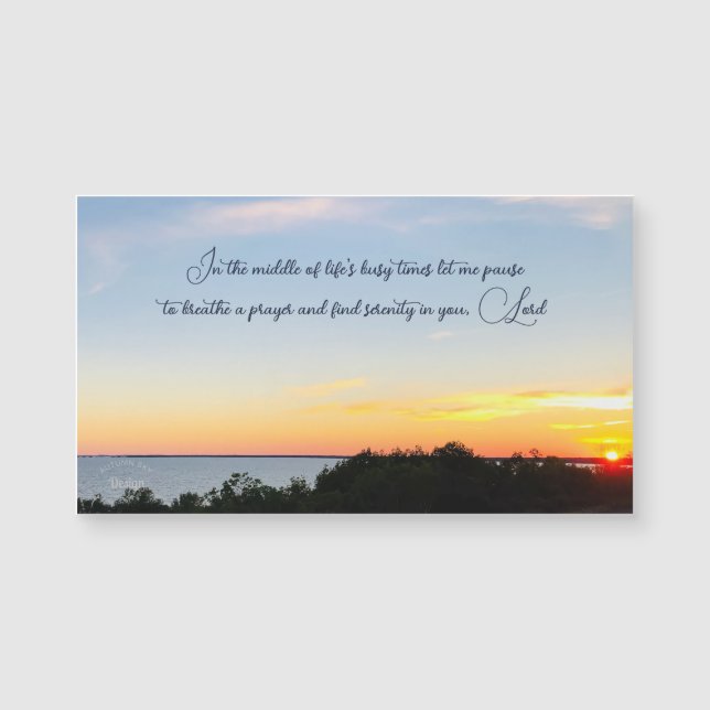 Serenity Inspirational Sunset Fotografy Magnet (Vorderseite)