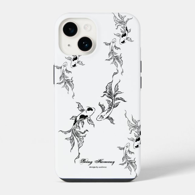 Serenity Koi Kunst iPhone Hülle (Rückseite)