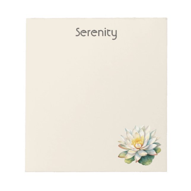 Serenity Lotosblume Notizblock (Vorderseite)
