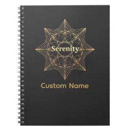 Serenity Mandala Golden Custom Notizblock