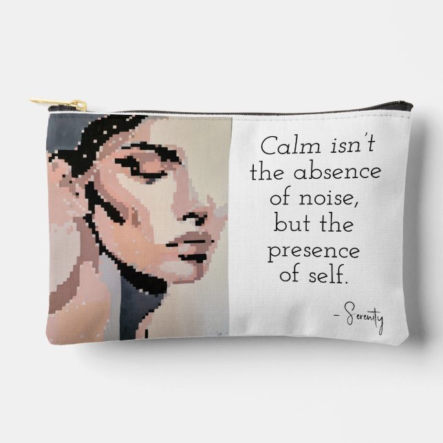 Serenity Modernes Neutronensteckportrait Zubehörtasche (Vorderseite)