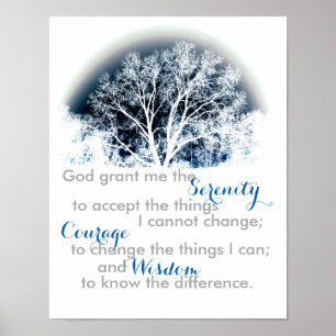 Serenity Praster poster blue-white nature art