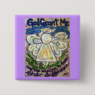 Serenity Prayer Angel Art Malerei Button