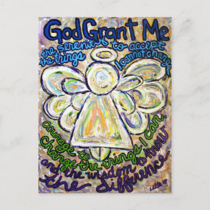Serenity Prayer Angel Malerei Art Postkarten