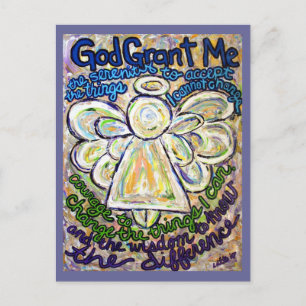 Serenity Prayer Angel Malerei Art Postkarten