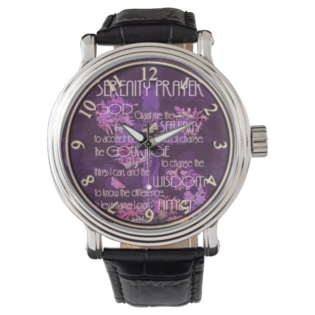 Serenity Prayer Armbanduhr (Vorderseite)