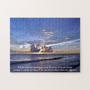 Serenity Prayer - Beach Sunset Puzzle