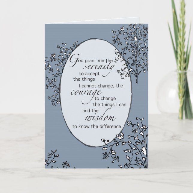 Serenity Prayer Blue Karte (Vorderseite)