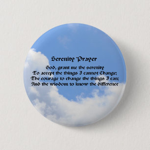Serenity Prayer Blue Sky Button
