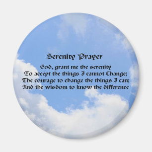 Serenity Prayer Blue Sky Inspirational Magnet
