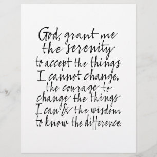Serenity Prayer - Bounce Kalligrafie Script Modern