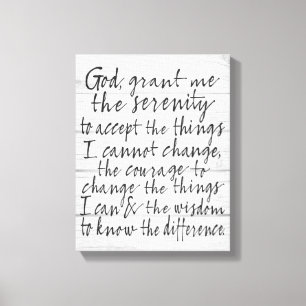 Serenity Prayer - Bounce Kalligrafie Script Modern Leinwanddruck