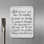 Serenity Prayer - Bounce Kalligrafie Script Modern Magnet<br><div class="desc">Eine rustikale,  aber urbane Suche nach einer Studie,  die Ihr Leben verändern kann.</div>