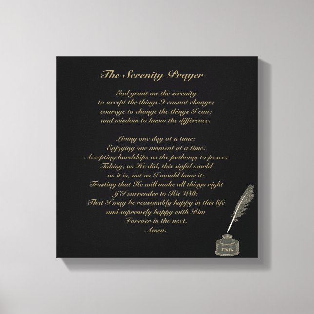 Serenity Prayer Canvas Print individuell anpassbar Leinwanddruck (Vorderseite)
