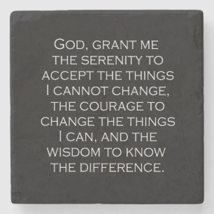 Serenity Prayer Copperplate Gothic Holiday Steinuntersetzer