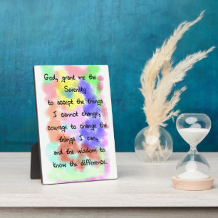 Serenity Prayer Easel Fotoplatte