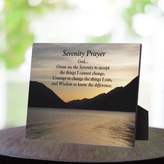 Serenity Prayer Foto Fotoplatte