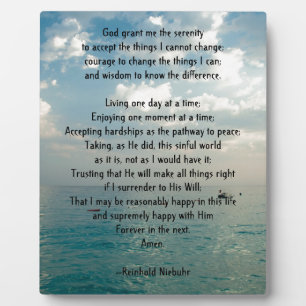 Serenity Prayer Fotoplatte