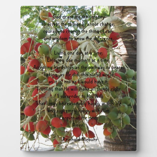 Serenity Prayer Fotoplatte (Vorderseite)